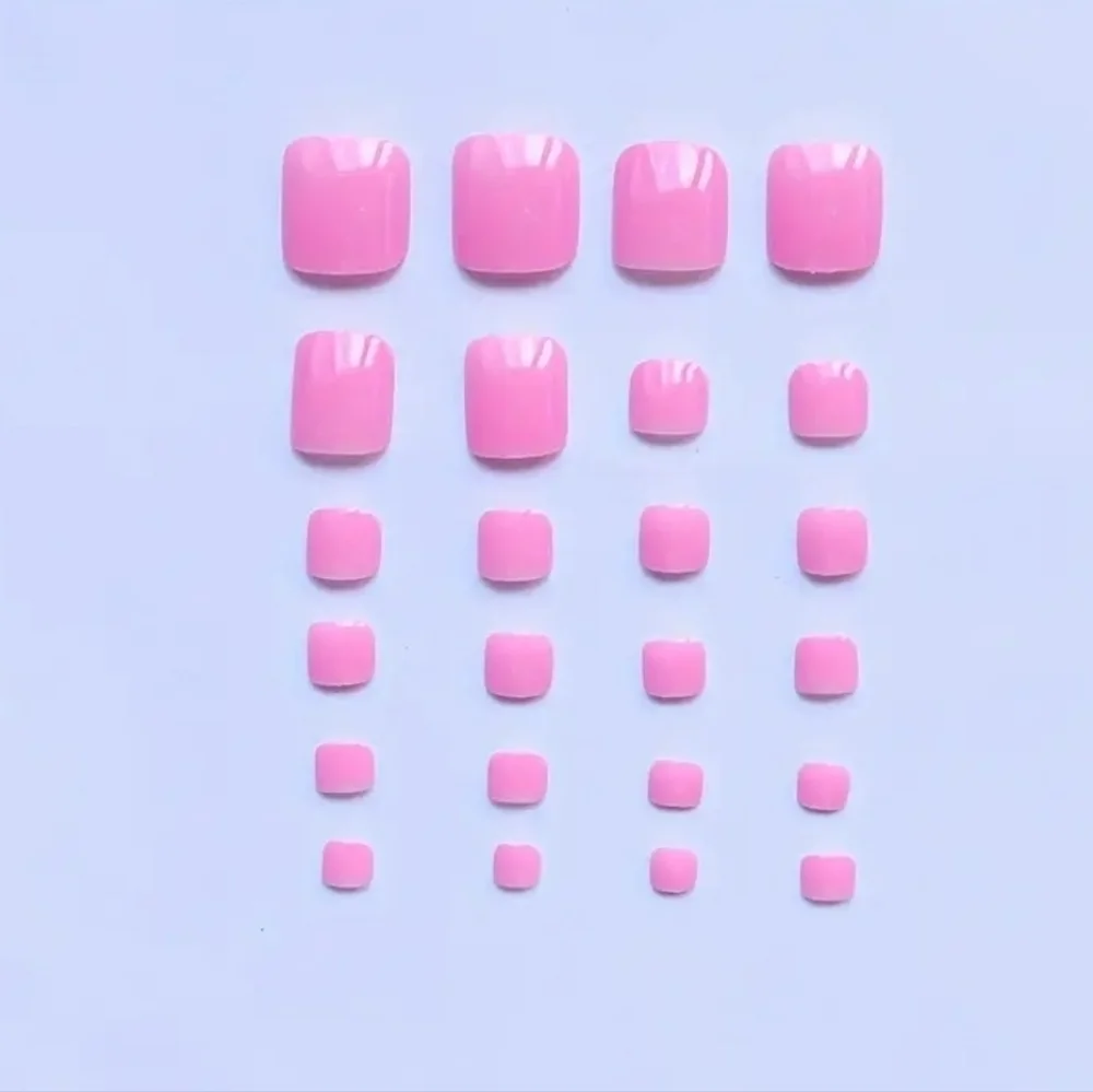 24 Pieces Fake Toe Press On Nails